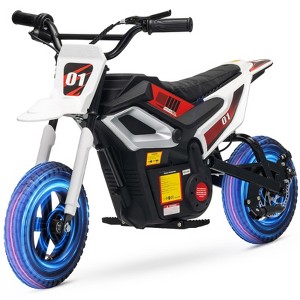 24V Electric Dirt Bike, 350w Electric Motorcycle - Up to 13.67Mile/h Long-Range, Ride on Motorcycle with Rear Wheel Suspension, Birthday & Xmas Gifts - 1 of 4
