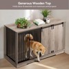 GOTGELIF Multi-Functional 61" Wooden Dog Kennel Double Dog Crate Furniture for 2 Large Dogs - 3 of 4
