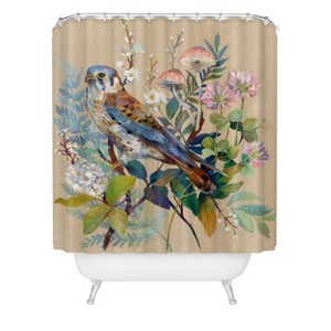 Deny Designs Clara McAllister Floral Falcon Shower Curtain Beige - 1 of 3