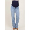 Pinkblush Light Blue Washed Relaxed Straight Leg Maternity Jeans - 3 of 4