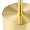 21" Jasmine Globe Shade Table Lamp Smoke - River of Goods: Brushed Gold Base, Retro Nightstand Lamp - 2 of 4