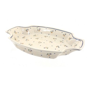 Blue Rose Polish Pottery 1208 Zaklady Large Serving Tray - 1 of 2