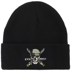 One Piece (Animated) Zoro Jolly Roger And Woven Label Acrylic Knit