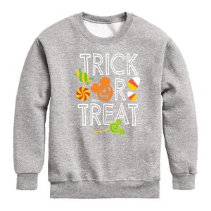 Boys' - Disney - Trick or Treat Candy Art Graphic Long Sleeve Fleece Sweatshirt - 1 of 4