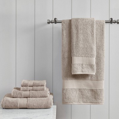 Organic Cotton Beige 6-Piece Bath Towel Set