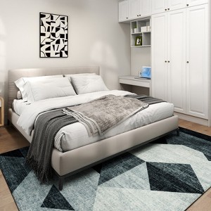 Modern Abstract Living Room Area Rug, Washable Rugs for Bedroom Non Slip, Soft Carpet for Dining Room Home Decor - 1 of 4