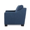 Upholstered Club Armchair With Swoop Arm,Fabric Living Room Chair With Thick Back And Cushion,Birch Wood Legs Fabric Armchair-Cuddlewood - 3 of 4