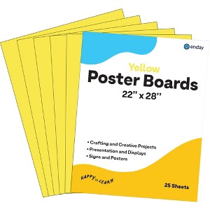 Poster Board Lightweight Craft Backing Boards for Presentations Office Sign Blank Painting Board Smooth Surface Poster Sheets for School - 1 of 4