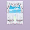 Collections Etc Embroidered Butterfly Garden Scalloped Edge Café Kitchen Curtains - 4 of 4