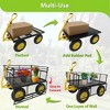 Steel Garden Cart with Removable Sides, 1400 lbs Capacity Wagon Cart with Handle,Utility Cart Utility Wagon Convert into Flatbed for Garden Farm Yard - 4 of 4