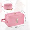 Unique Bargains Travel Personalized Make Up Bag Blue 1 Pc - 3 of 4