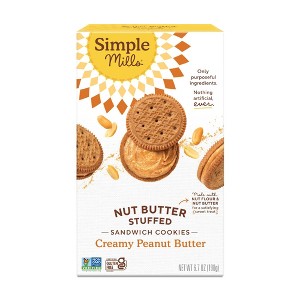 Simple Mills Creamy Peanut Butter Sandwich Cookie - 6.7oz - 1 of 3