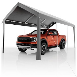 COZONY Heavy Duty Carport with 8 Legs, Portable Garage Shelter with All-Season Tarp for Car Truck and SUV - 1 of 4