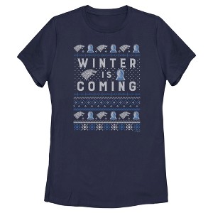 Women's Game of Thrones Christmas Winter is Coming Sweater T-Shirt - 1 of 4