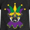 Girls' - Instant Message - Mardi Gras Pug Fitted Short Sleeve Graphic T-Shirt - 2 of 4