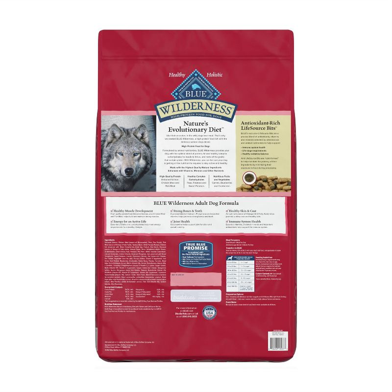 Blue Buffalo Wilderness High Protein Natural Adult Dry Dog Food with Salmon, 3 of 11