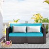 Costway 2PCS Patio Rattan Corner Sofa Sectional Furniture - 3 of 4