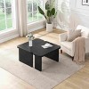 Airsurfer 47.24*23.62 and 35.43*31.49 inch Rectangle Wood Detachable Coffee Table,Single L Shape Farmhouse Coffee Table for Dining Room,Garden - 4 of 4