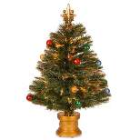 32in LED Fiber Optic Fireworks Slim Tree with Ball Ornaments - National Tree Company