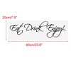 Unique Bargains Eat Drink Enjoy Quote Removable PVC Art Decals Home Office Decor Wall Sticker - 2 of 4