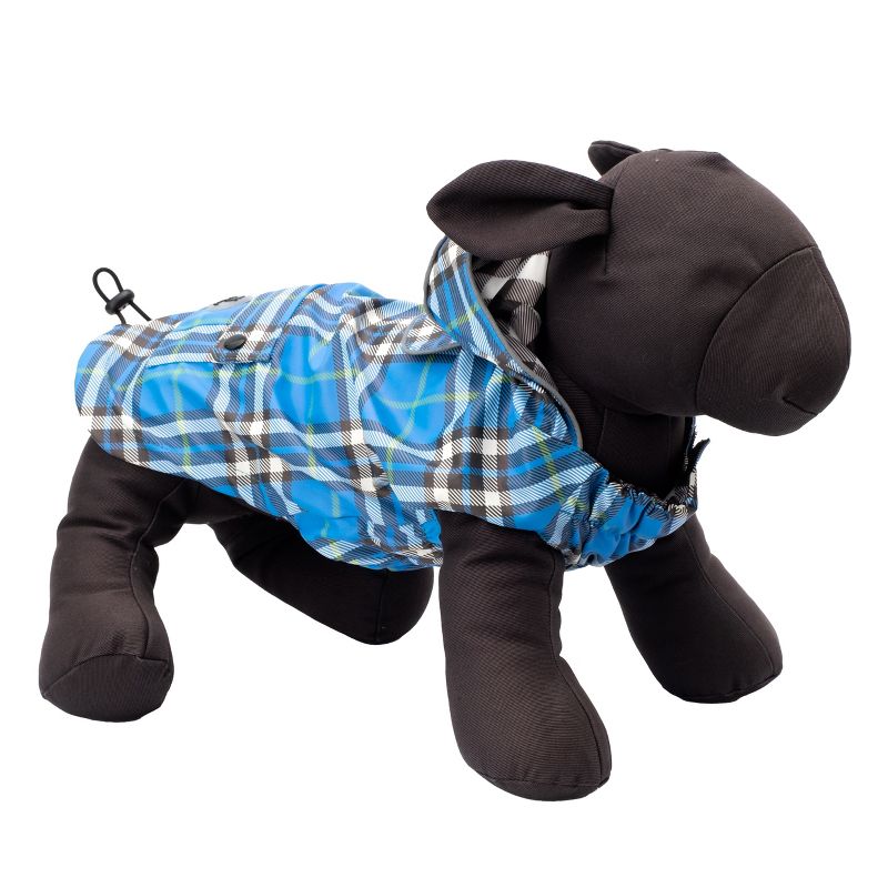The Worthy Dog Water-Resistant Plaid London Raincoat, 3 of 6