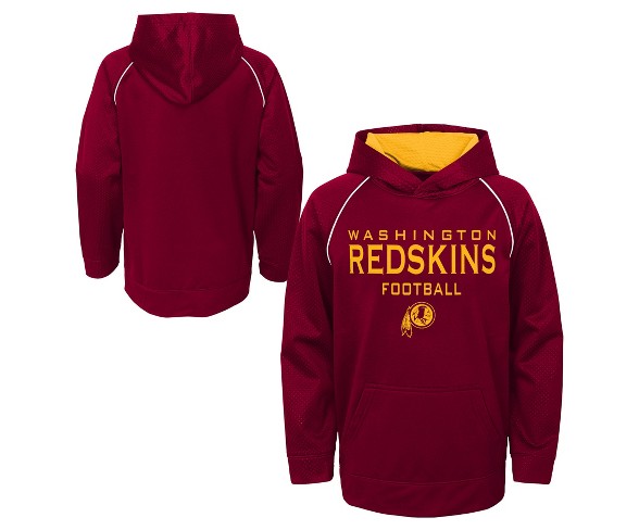Washington Redskins Boys' In the Game Poly Embossed Hoodie XS