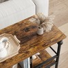 43" Narrow Sofa Table, Console Table with Storage, 3-Tier Entryway Narrow Sofa Table with Shelves, Industrial Wooden Side Table, for Bedroom - 4 of 4