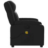 vidaXL Massage Recliner Chair Black Faux Leather, Metal, Engineered Wood Medium - Manual Push Back - 2 of 4