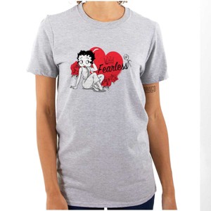 Betty Boop Fearless Girl Power Womens Graphic T Shirt Tees Brisco Brands - 1 of 4