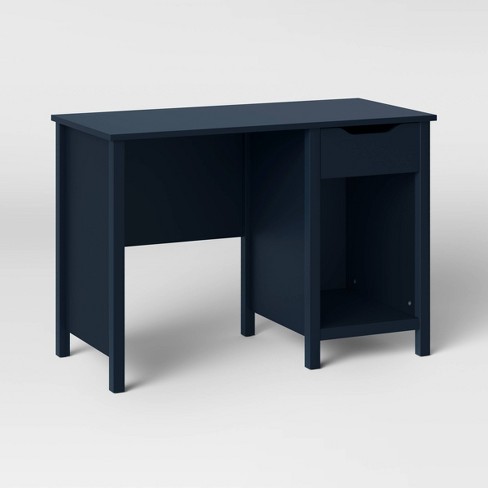 Kids Desk, Vogel S 100 Cm X 50 Cm Navy Blue, Desk With Shelf, Small Desk 