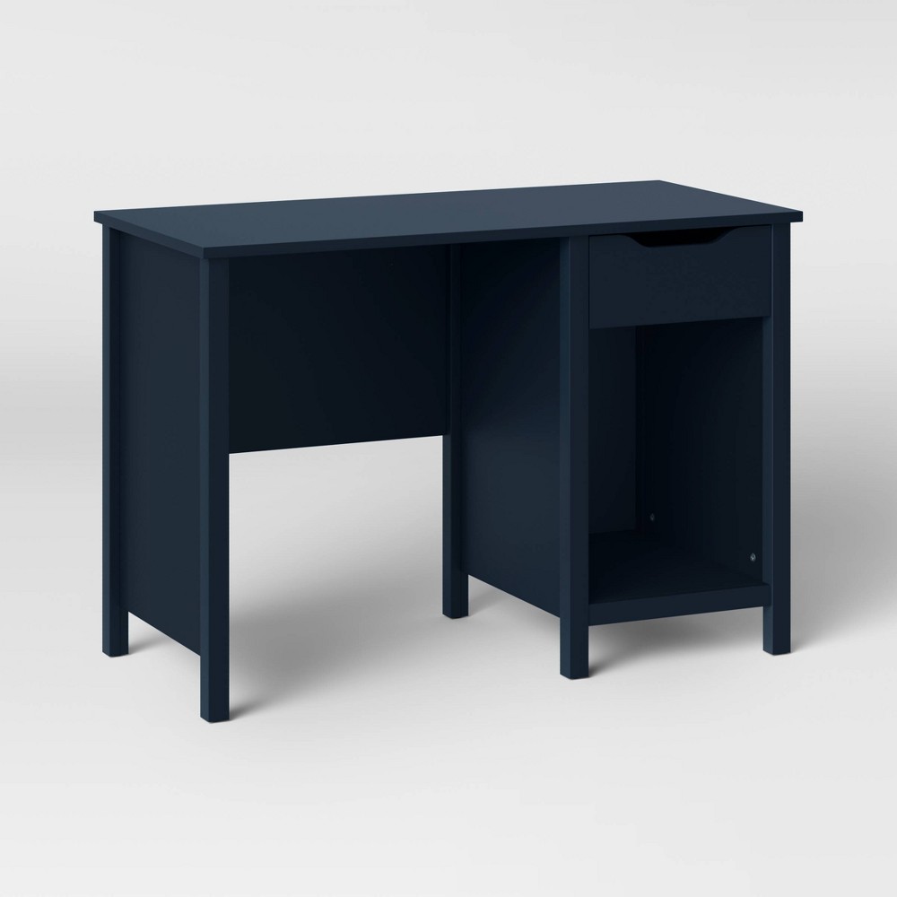 Photos - Office Desk Osa Kids' Desk Blue - Pillowfort™: Childrens Writing Desk with Storage, Anti-Tip Hardware, Particle Board Frame