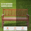 VEVOR Outdoor Bench, 50 inches Wood Garden Bench for Outdoors, Outdoor Garden Park Bench with Backrest and Armrests, 800 lbs Load Capacity Bench - 3 of 4