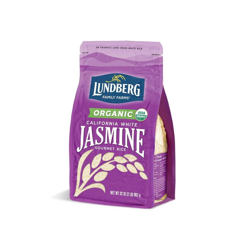 Lundberg Organic Long Grain California White Jasmine Rice - 2lbs, 1 of 7