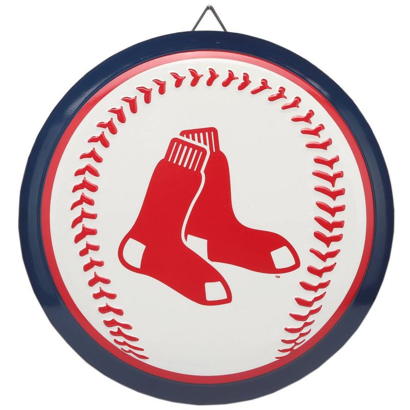 MLB Boston Red Sox Baseball Metal Button Panel, 1 of 5