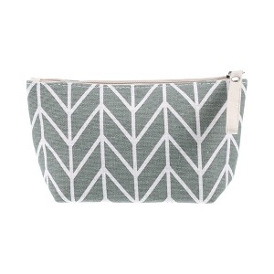 Unique Bargains Women's Durable Small Cosmetic Bag Gray 1 Pc - 1 of 3