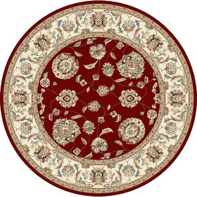 Ancient Garden 57365 Red/Ivory 7.10 Rd Round