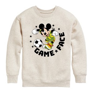 Boys' - Disney - Game Face Soccer Graphic Long Sleeve Fleece Sweatshirt - 1 of 4