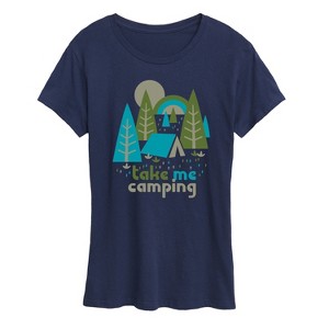Women's - Instant Message - Take Me Camping Short Sleeve Graphic T-Shirt - 1 of 4