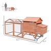 96.5" Chicken Coop Wooden Hen House Poultry Cage Pen Portable with Wheels and Nesting Box, Chicken Cage for Backyard Outdoor - 3 of 4