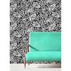 RoomMates Batik Tropical Leaf Peel & Stick Wallpaper Black: Self-Adhesive Vinyl, Modern Botanical, 28.2 Sq Ft Coverage - image 2 of 4