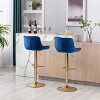 Sapphtopaz 2PCS Bar Stools Height Adjustable Chair Swivel Counter Height Bar Stools with Chrome Leg Barstools for Kitchen Island, Dining Room - 2 of 4