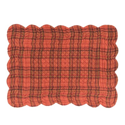 C&F Home Remington Plaid Rectangular Reversible Placemat Set of 6