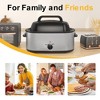 Heynemo Electric Turkey Roaster Oven with Visible Glass Lid, with Removable Pan & Rack, Stainless Steel - 4 of 4
