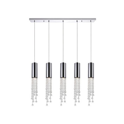 CWI Lighting Extended 5 Light Multi Light Pendant With Chrome Finish