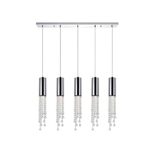 CWI Lighting Extended 5 Light Multi Light Pendant With Chrome Finish - 1 of 3