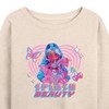 Women's - LOL Surprise! - Splash Beauty w/ Butterflies & Hearts Lightweight French Terry Wide Neck Long Sleeve Shirt - 2 of 4