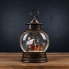 Snow Globe Covered Bridge Sleigh Plastic 11.5 in Height LED Timer Function For Holiday Decor By Melrose - 2 of 3
