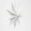 SEVOBAL Tree Ornaments Handmade Paper Star Decor, 60cm Festive Hanging Ornament for Christmas and Winter Celebrations, White, 24.6"*2"*24.6" - 3 of 4