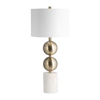 SAGEBROOK HOME 30" Stacking Orbs Marble Table Lamp Gold/White