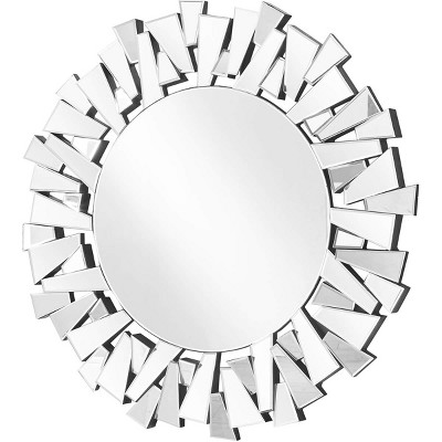 Elegant Lighting Sparkle 31.5 in. Contemporary Round Mirror in Clear